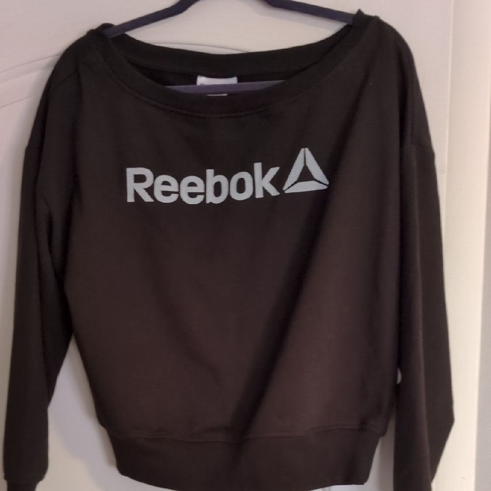 Reebok Black Sweatshirt with Silver Logo